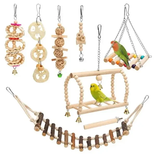 8PCS Combination Toys  For Birds